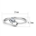 thumbnail image 2 of Luxe Jewelry Designs Women's Stainless Steel Classic Solitaire Engagement Ring with Cubic Zirconia -, 2 of 4