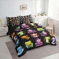 thumbnail image 3 of jejeloiu Cute Salamander 7-Piece Twin Bedding Sets,Underwater Animal Bedding Comforter Set,Colorful Axolotl Sheet Sets For Boys Kids,Super Cozy Room Decor Reversible, 3 of 8