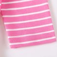 thumbnail image 5 of Kids' Crew Neck Striped Long Sleeve Top, Classic Stripe Pattern, Soft Comfort Fabric, Relaxed Fit, Little Kids Daily Basic Outfit 1‑9 Years, Striped Top Pink 6-7 Years, 5 of 6
