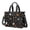 Halloween Trick or Treat Spooky Icons, variant on Halloween Vintage Sad Ghost Cartoon Canvas Messenger Tote Bag, Work Tote with Multi Pockets & Removable Strap, Durable Canvas Gifts for Work Travel Shopping