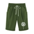 thumbnail image 2 of Dress Pants Women Elastic Waist Blowball Printing Drawstring Shorts Capri Pants Comfy Trousers Elastic Pants, 2 of 4