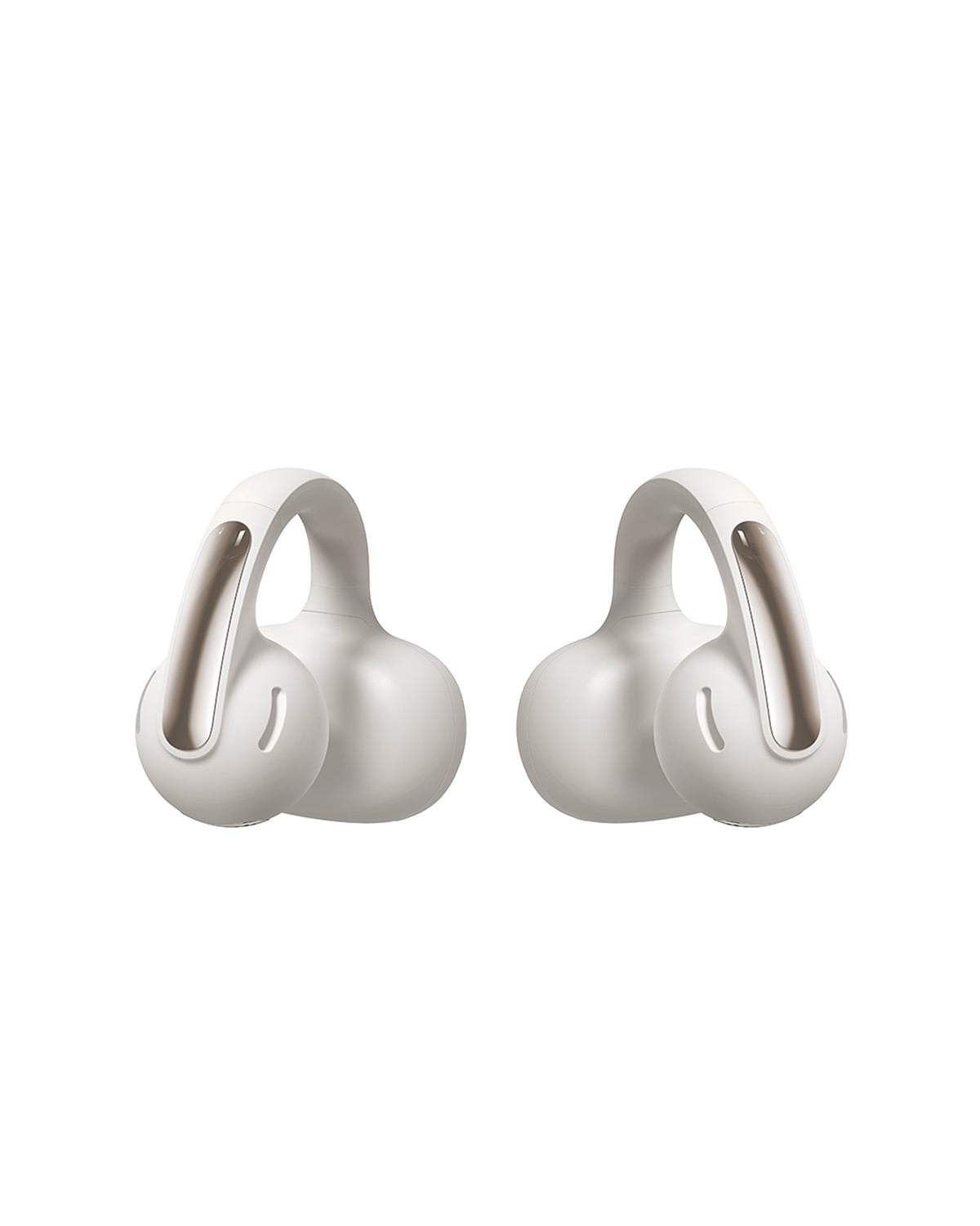 Baseus Open Ear Earbuds, Clip-On Bluetooth Earbud, Noise Cancelling Headphones, IP57, 40H Playtime, Bowie MC1, White