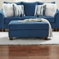 thumbnail image 2 of Dtwnek Upholstered Polyester Fabric Ottoman for Living Room, Office, Bedroom, Navy Blue, 2 of 5