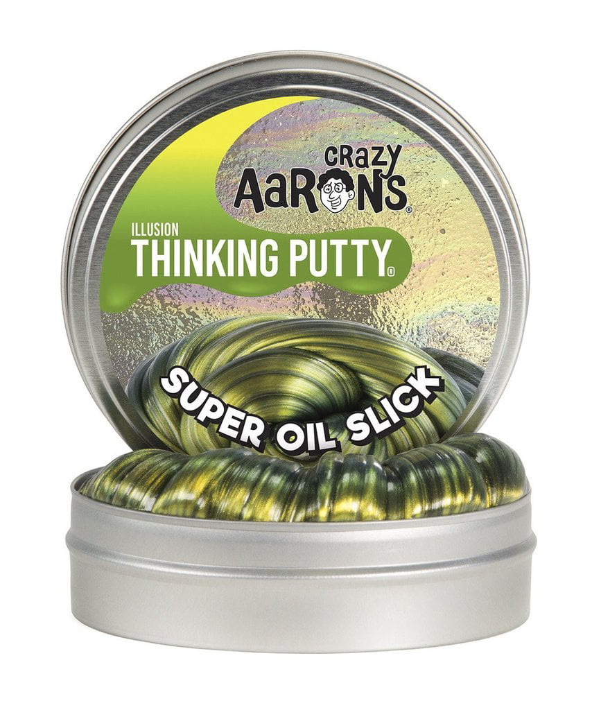Krypton Glow in Dark Crazy Aarons Thinking Putty Green Crypton Silly 2" Tin for sale online 