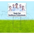thumbnail image 1 of THANK YOU HEALTHCARE PROFESSIONALS (18" x 24") Yard Sign, Includes Metal Step Stake, 1 of 6