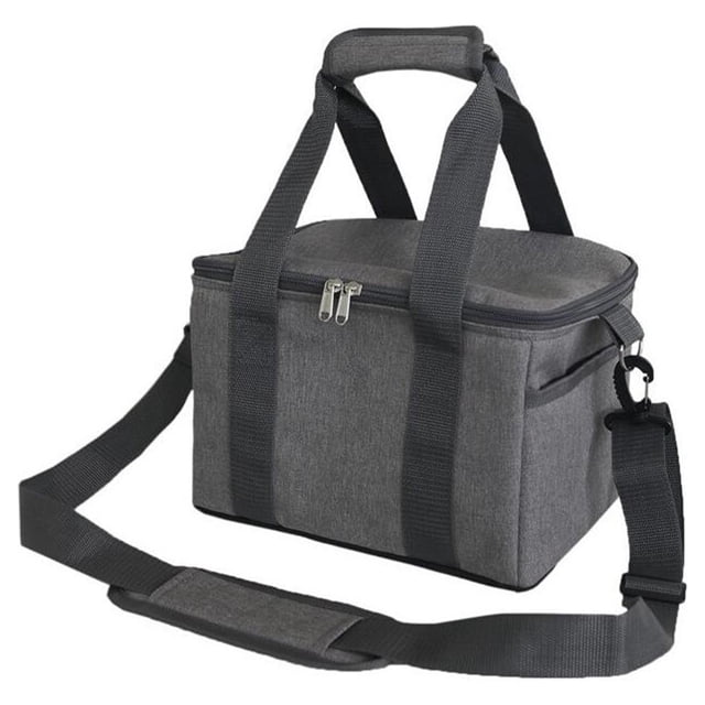 Bolsa térmica de gran capacidad con aislamiento de tela Oxford para alimentos Gris oscuro Zulema Bolsas Térmicas Geniales