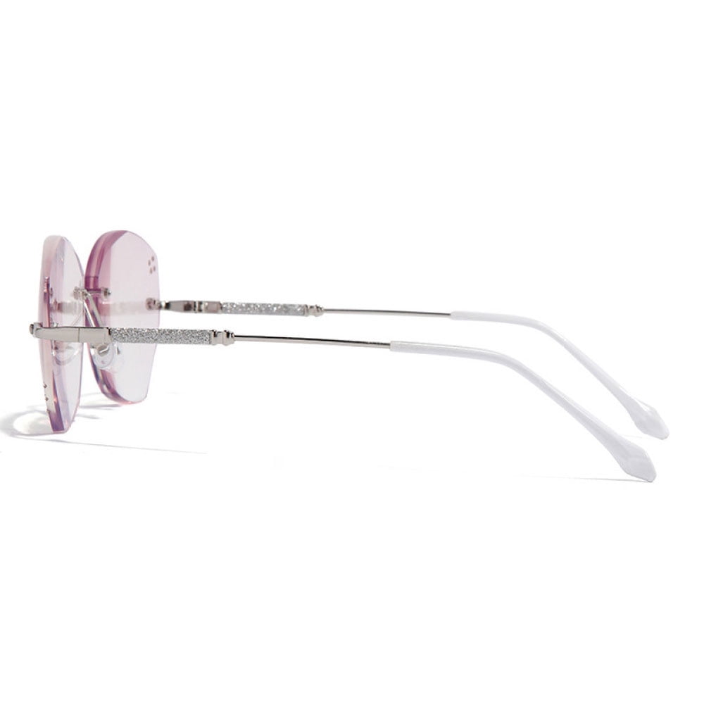 Butterfly Diamond Silver Reading Glasses 3.50 Gradient Pink  display picture 1