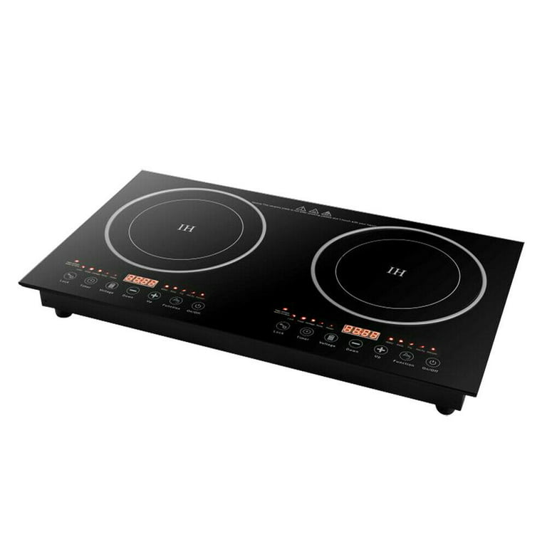 Anqidi 2400W Double Induction Cooktop, Portable Countertop Digital Electric  Induction Cooker w/8 Gear Firepower 110V