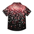thumbnail image 7 of AUNVITO Kids Stylish Cute Casual Short Sleeve School Uniform Shirt with Star Sequins Pocket Glitter Comfy Sparkling Design, 7 of 7