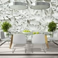 thumbnail image 4 of Tiptophomedecor Abstract Wallpaper Wall Mural - Alabaster Garden, 4 of 5