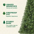 thumbnail image 5 of UHOMEPRO 6FT Classic Christmas Tree, 582 PVC Full Branches Tips and 4-Leg Plastic Stand Artificial Green Tree, Easy Setup Green Xmas Tree for Indoor Holiday Home Office Decoration, 5 of 7