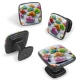 thumbnail image 2 of 4 Pcs Cabinet Handle Drawer Pulls Snails Knobs with Screws Square Furniture Office Cabinet Knob Decoration, 2 of 7
