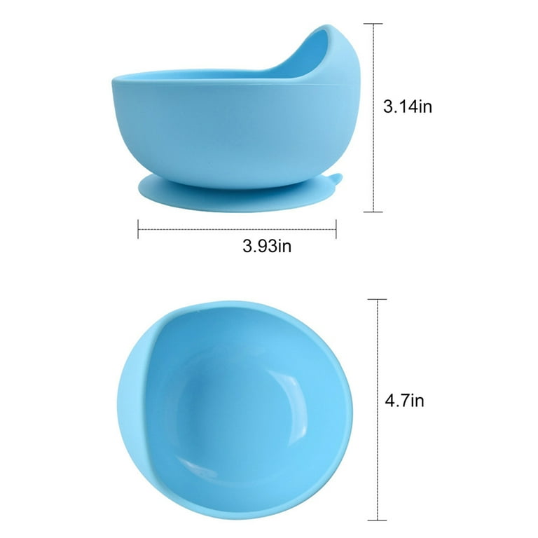 Silicone Baby Bowls with Suction Set, Baby Bowls and Spoons & Fork, Soft Unbreakable Baby Bowls First Stage Feeding Supplies for Boy Girl, Green