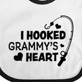 thumbnail image 4 of Inktastic I Hooked Grammy's Heart with Fishing Rod Boys or Girls Baby Bib, 4 of 4