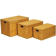 Rattan/chipwood Bask. S/3