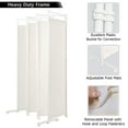 thumbnail image 4 of Costway 6-Panel Room Divider Folding Privacy Screen w/Steel Frame Decoration White, 4 of 10