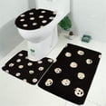 thumbnail image 2 of Halloween Cute Pumpkins Pattern Bathroom Rugs Sets 3 Piece,Toilet Cover Set,Absorbent Non Slip Bathroom Mats Sets with U-Shaped Contour Rug Toilet Rug Set, 2 of 5
