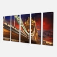 thumbnail image 2 of Famous Tower Bridge at Night - Modern Cityscape Canvas Art Print, 2 of 3