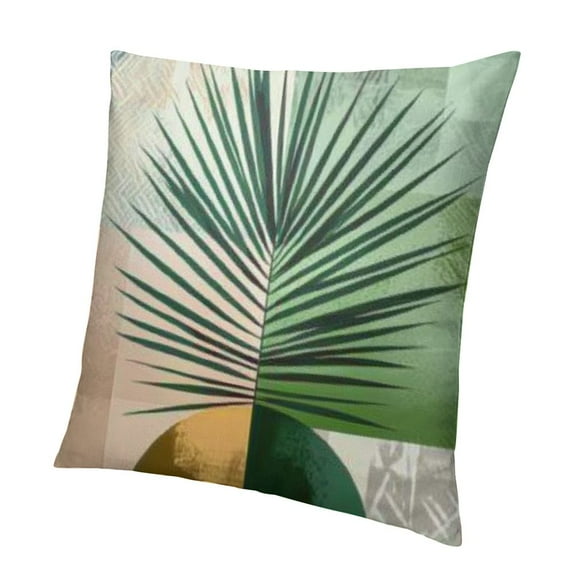 BCIIG Green Boho Throw Pillow Covers Mid Century Modern Leaf Pillowcase Soft Accent Cushion Covers for Sofa Couch Bed Decor 12x12in