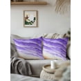 thumbnail image 2 of Outdoor Pillows Waterproof, Purple Beach Coastal Throw Pillows with Inserts Included, Summer Nautical Seaside Ocean Ombre Indoor Outdoor Decorative Lumbar Pillow for Bed/Couch/Patio 18"x18", 1Pcs, 2 of 8
