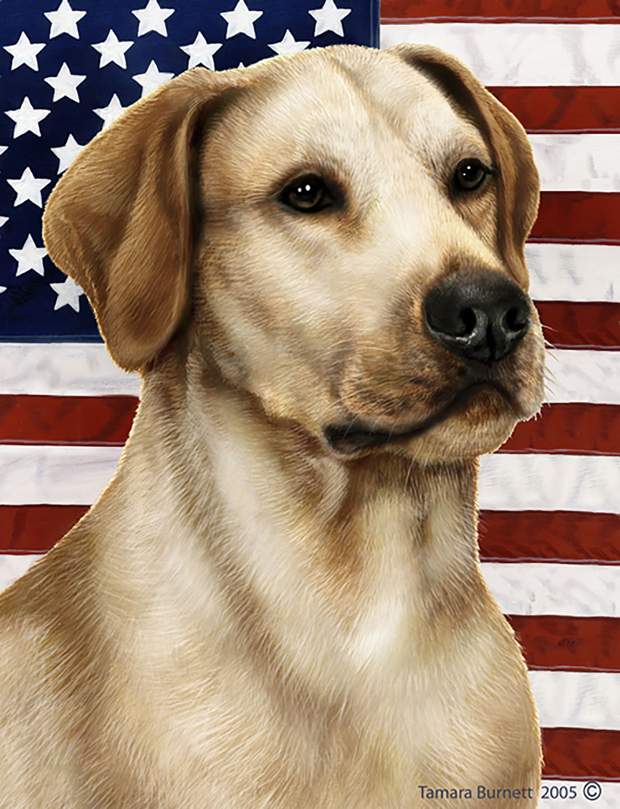 Labrador Yellow Best of Breed Patriotic II Large Flags