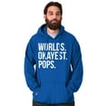 thumbnail image 5 of Worlds Okayest Pops Grandfather Hoodie Hooded Sweatshirt Men Brisco Brands L, 5 of 6