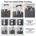 thumbnail image 4 of Carry On Luggage mixi Rock Grey Hard Shell de 20 pulgadas con cargador, 4 of 6