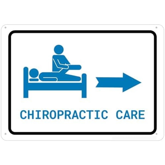 Chiropractic Care Right Arrow Sign Metal Signs 12X8 Inch Rust Free Aluminum,Uv Ink Printing,Durable/Weatherproof Outdoor For Home