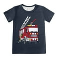 thumbnail image 3 of Hiijoy Toddler Boys Outfits Truck Print T-Shirt Shorts Summer Clothes Set, Sizes 3-4T, 3 of 4