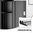 thumbnail image 5 of MoNiBloom 71" Metal Garage Storage Cabinet with Locking Doors & Drawer, Adjustable Shelves for Home, Office, Black, 5 of 10