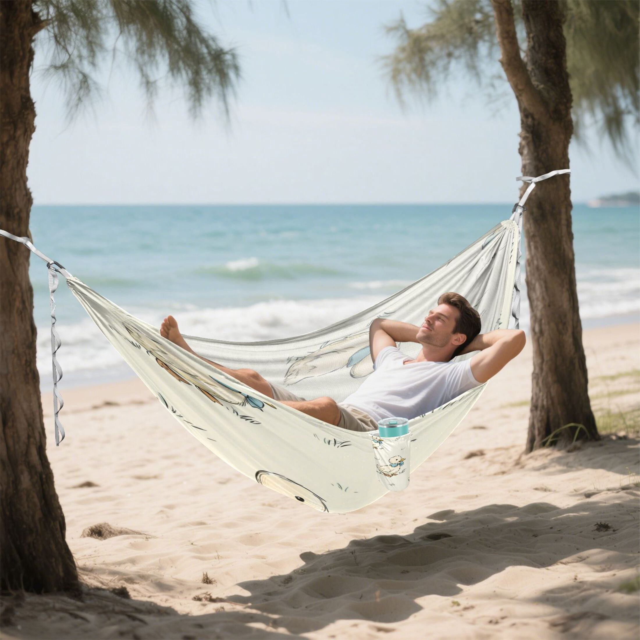 Hammock Camping Hammock Nylon Portable Hammock Travel Camping Hammock Adorable White Duck Design
