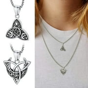 FaithHeart Moon Goddess Necklaces for Women Viking Pendant Necklace Stainless Steel Feminist Wiccan Jewelry Amulet Birthday Christmas Jewelry Gift for Mom Grandmother