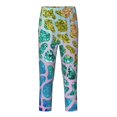 thumbnail image 2 of Gukieu Rainbow Glitter Print Youth Home Trousers, Elastic Waistband with Pockets for Home and Outing, Suitable for Children Aged 5-16-Large, 2 of 6