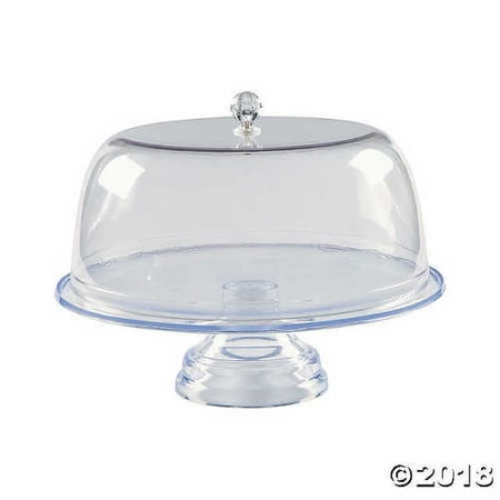 Clear Footed Cake Stand with Cover - Walmart.com