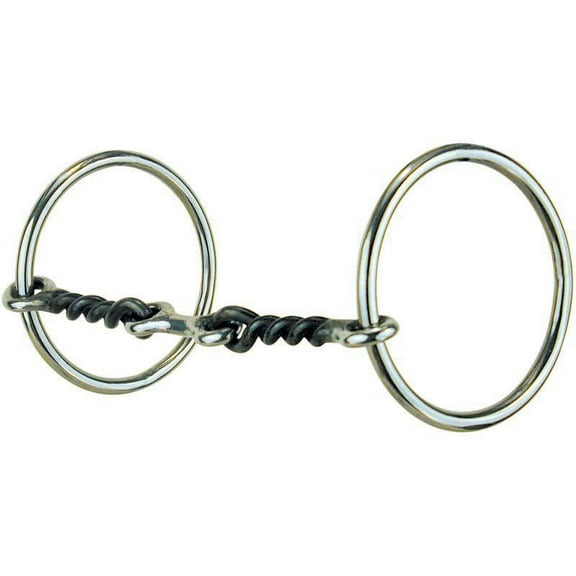 Reinsman Medium Ring Tiny Twisted 1/8 Stainless Steel Snaffle Bit