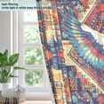 thumbnail image 4 of Yayeee Window Curtains Light Filtering 63"x42" Grommet Panel Pair Home Living Room Decor, Beige Geometric Eagle, 4 of 7