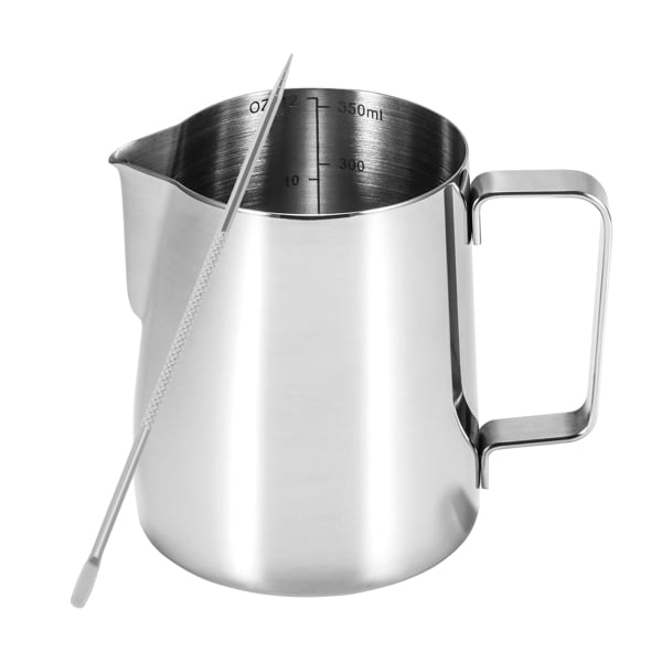 Espresso Steaming Pitcher 12 oz,Espresso Milk Frothing Pitcher 12 oz,Coffee Milk Frothing Cup,Coffee Steaming Pitcher 12 oz/350 ml