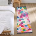 thumbnail image 3 of Yayeee Runner Rug for Bedroom 2'x6' Machine Washable Hallway Non Slip Mat, Light Colorful Circles, 3 of 8