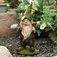 thumbnail image 4 of LuxenHome Calling All Gnomes Garden Sculpture Resin Statue, 4 of 9