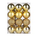 thumbnail image 1 of PENGXIANG 24 Pcs/Set 4cm Christmas Tree Ornament Increase Atmosphere Decorative Scene Layout Lightweight with Rope Christmas Tree Decoration Shiny Reflective Classic  Balls for Christmas, 1 of 11