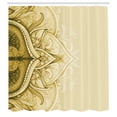 thumbnail image 3 of Ambesonne Mandala Shower Curtain, Traditional Lace Floral Art, 69"Wx84"L, Khaki Peach, 3 of 3