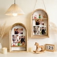 thumbnail image 5 of CFCSRP Shadow Box Frame 10x16 Arch-Shaped Display Cases with Linen Back and Removable Shelves, Picture Frame Wedding Bouquet Memorabilia Medals Photos Memory Box for Keepsakes, 5 of 8