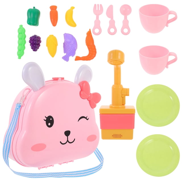 IFANLANDOR 1 Set Simulation Dishwasher Toy Pink Plastic for Girls Hand-eye Coordination Practice