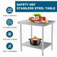 thumbnail image 4 of 36''*24'' Stainless Steel Work Table for Restaurant & Home, Durable & Ideal for Food Prep, 4 of 8