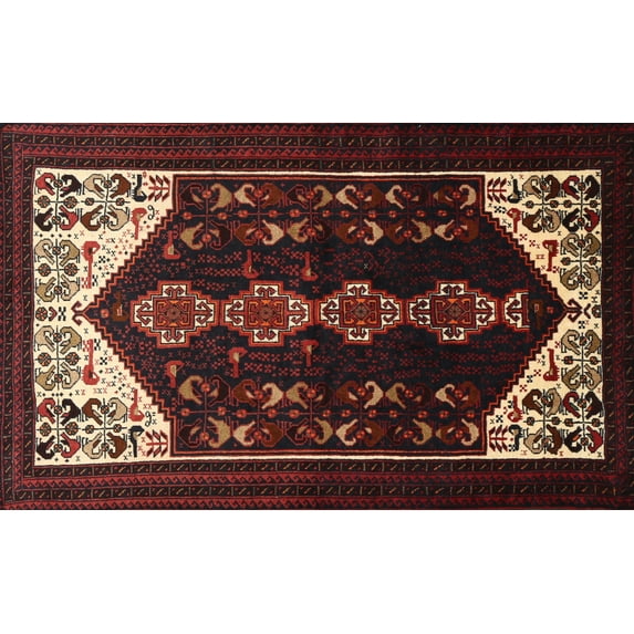 Ahgly Company Machine Washable Indoor Rectangle Traditional Brown Area Rugs, 7' x 10'