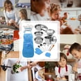 thumbnail image 3 of Tools Kids Cooking and Baking Set 18 PCS with Chef Hat Apron Oven Mitt Pan Soup Pot Spoon Shovel Kitchen Utensils Children Chef Role Playset Educational Gift for Girls Boys Blue, 3 of 7
