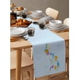 thumbnail image 3 of Colorful Map Burlap Cotton Table Runner 16x72 Inches Long, Modern Abstract Minimalist Illustration Art Farmhouse Table Runners, Outdoor Dining Tablecloths Decor for Baby Shower/Party/Wedding, 3 of 6