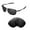 Black, variant on Walleva Titanium Polarized Replacement Lenses for Oakley New Crosshair (2012 or later) Sunglasses