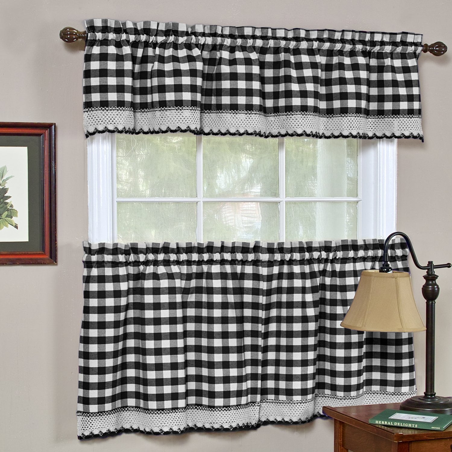 Woven Trends Kitchen Curtain Tier Valance Set