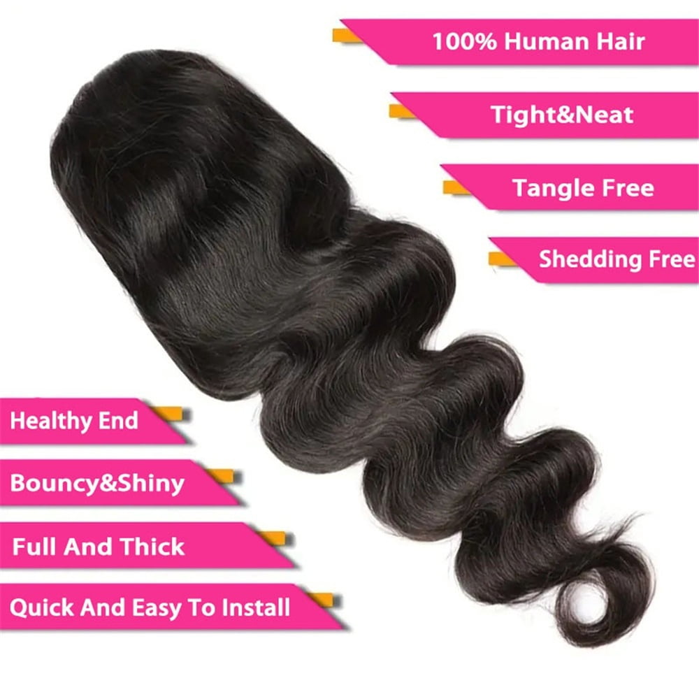 Drawstring Ponytail 10-26 Inch Long Body Wavy Human Hair Ponytail Hairpiece Clip in Remy Hair Extension for Daily Use